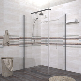 Душевой уголок Triton Терра-Графит 120х90 Щ0000073938 стекло прозрачное, профиль графит