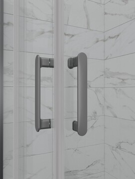 Фото Душевой уголок Triton Pro Фикс-Графит 90x90 низкий поддон, стекло прозрачное, профиль графит Щ0000077408