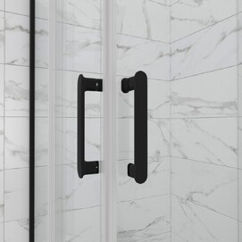 Фото Душевой уголок Triton Pro Фикс-Блэк 90x90 низкий поддон, стекло прозрачное, профиль черный Щ0000077398