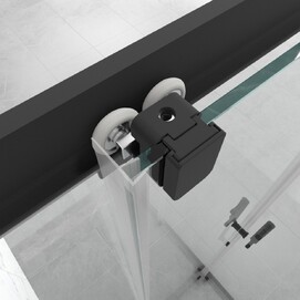 Фото Душевой уголок Triton Pro Фикс-Блэк 90x90 низкий поддон, стекло прозрачное, профиль черный Щ0000077398