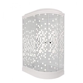 Душевая кабина Triton Коралл 120х80 А Щ0000061817 левая, стекло мозаика, профиль белый