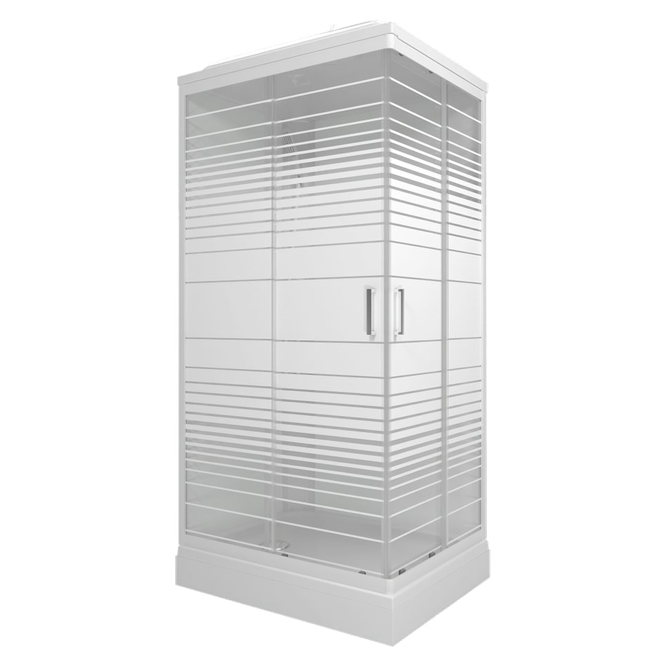 Душевая кабина Тритон Квадро 100x80 Щ0000064615 стекло с рисунком профиль белый 37150₽