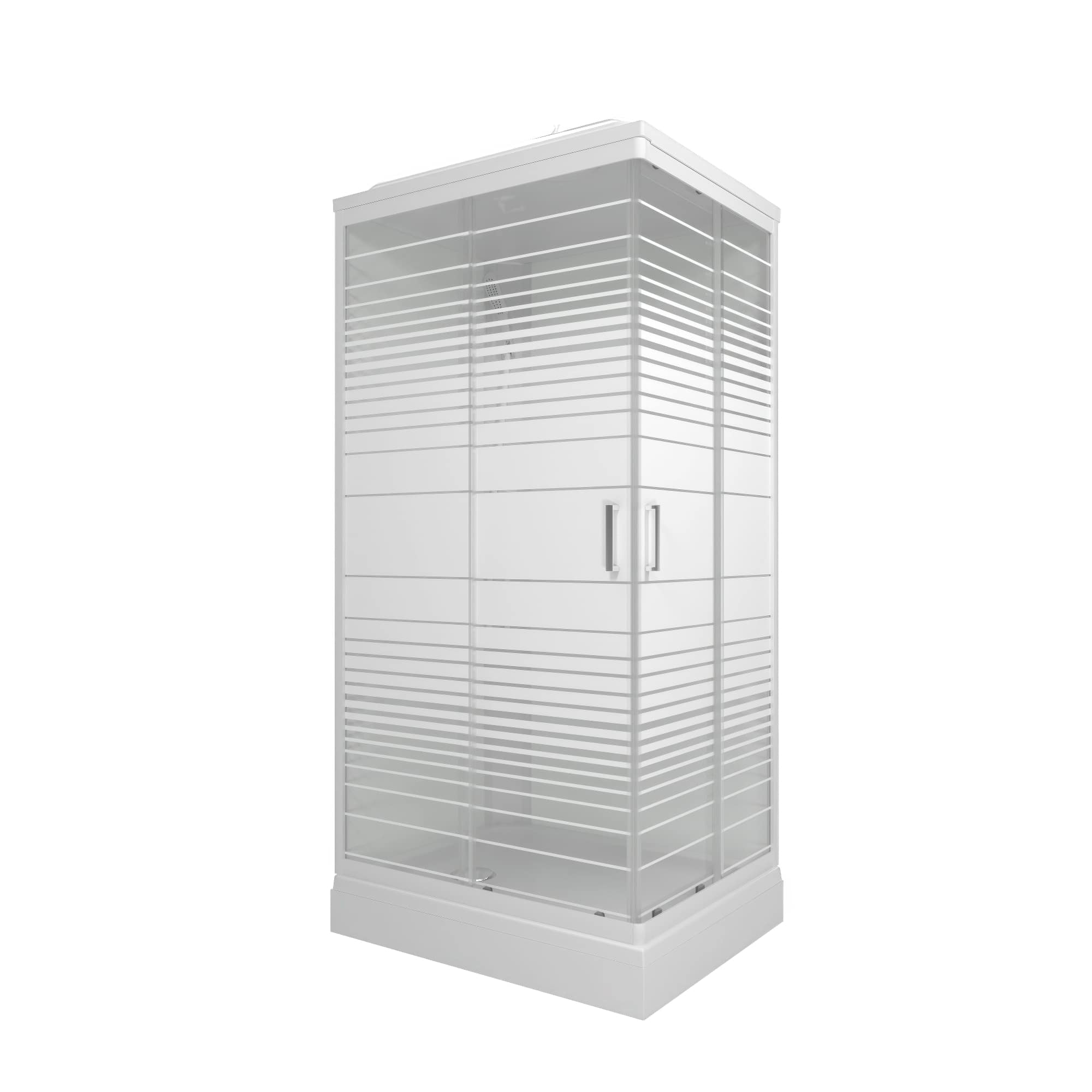 Душевая кабина Тритон Квадро 120x80 Щ0000064616 стекло с рисунком профиль белый 39290₽