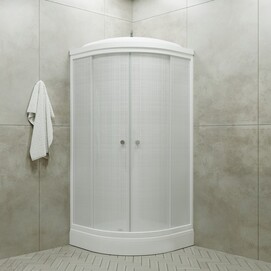 Душевая кабина Triton Лён 90х90 А Щ0000061845 стекло лен, профиль белый