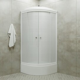 Душевая кабина Triton Лён 90х90 В Щ0000061851 стекло лен, профиль белый