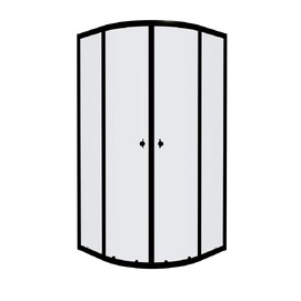 Душевой уголок Triton Альфа-Блэк 100х100 Щ0000054225 стекло прозрачное, профиль черный, без поддона