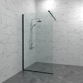 Душевая перегородка Walk in Triton Pro Плано 80x200 Щ0000072405 стекло прозрачное, профиль черный