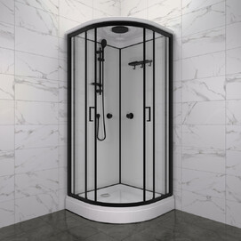 Душевая кабина Triton Прайм-Блэк М3 90x90А Щ0000071582 стекло прозрачное, профиль черный