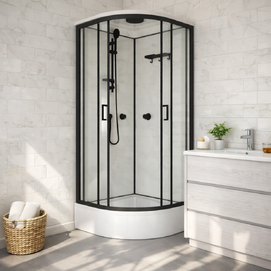 Душевая кабина Triton Прайм-Блэк М3 90x90 Щ0000079021 стекло прозрачное, профиль черный