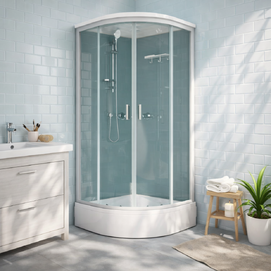 Душевая кабина Triton Прайм-Сатин М3 90x90 Щ0000079024 стекло прозрачное, профиль сатин