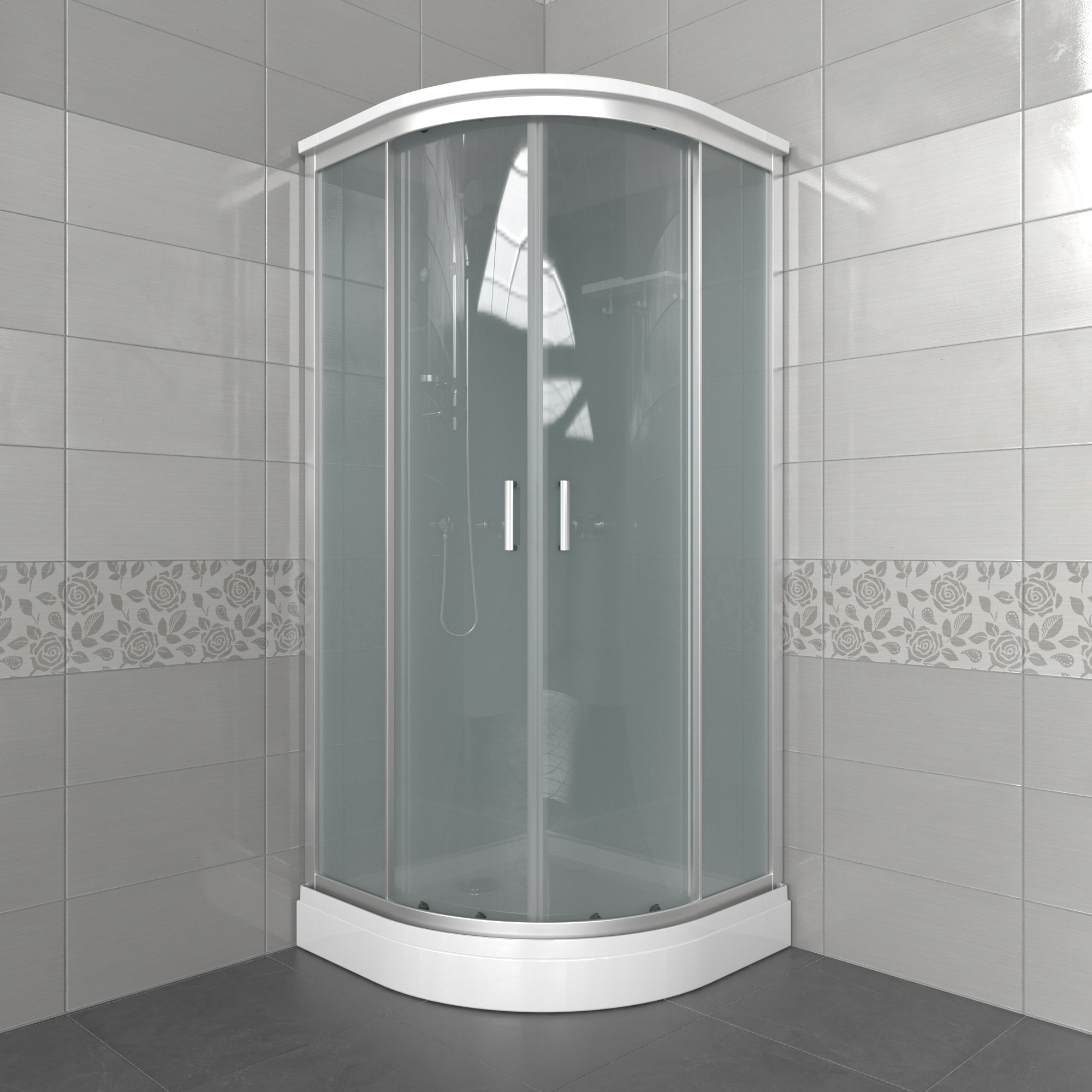 Душевая кабина Triton Прайм-Сатин-Вельвет 90x90 A Щ0000076118 стекло матовое профиль сатин 36700₽