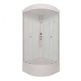 Фото Душевая кабина Triton Ультра 100x100 В прозрачное стекло, профиль белый (Щ0000061825)