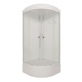 Фото Душевая кабина Triton Ультра 100x100 В прозрачное стекло, профиль белый (Щ0000061825)