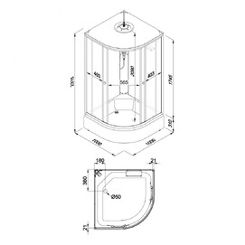 Фото Душевая кабина Triton Ультра 100x100 В прозрачное стекло, профиль белый (Щ0000061825)