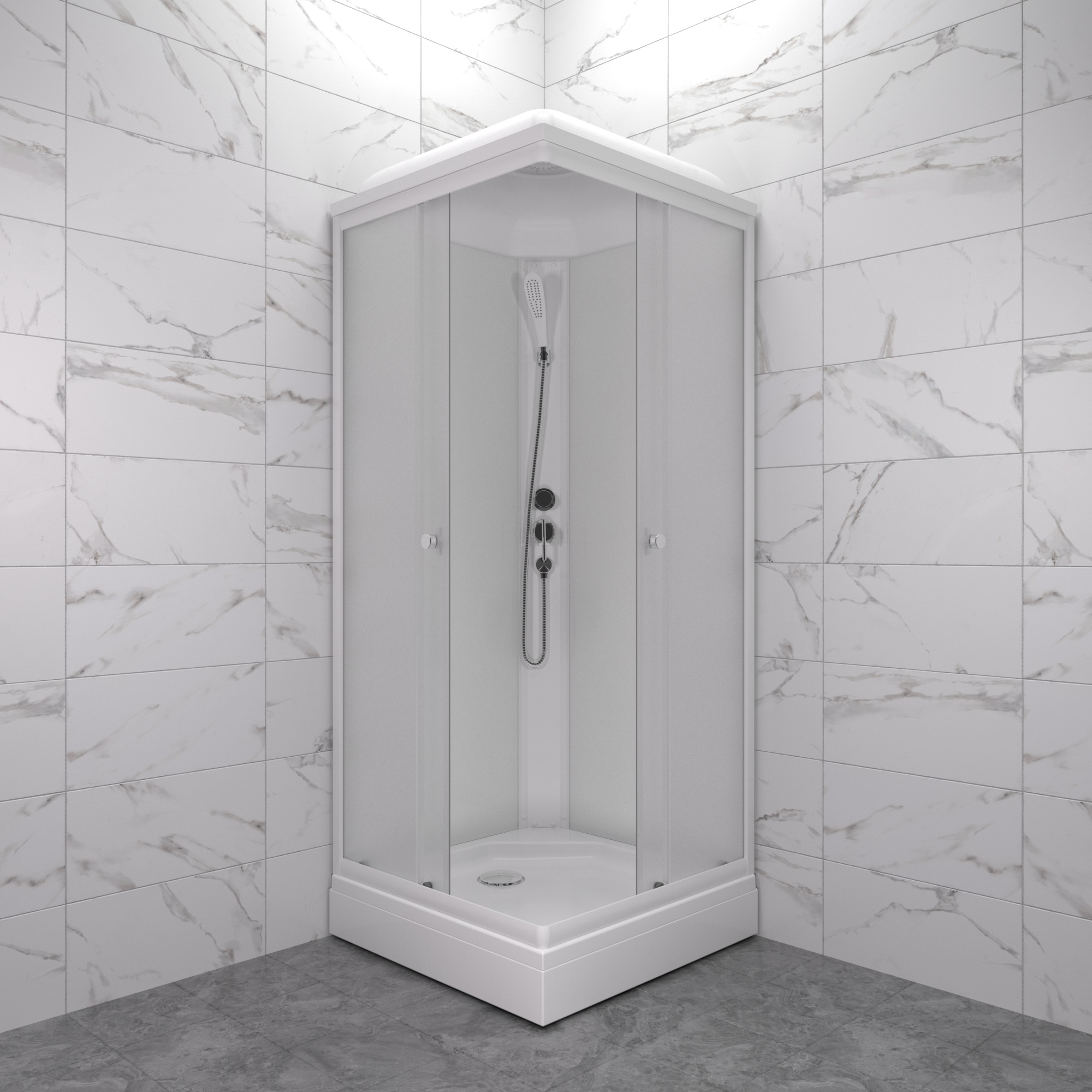 Душевая кабина Triton Вельвет-К 80x80 A Щ0000071050 стекло матовое профиль белый 28430₽