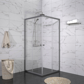 Душевой уголок Triton Вента-Графит 90х90 Щ0000076258 стекло прозрачное, профиль графит