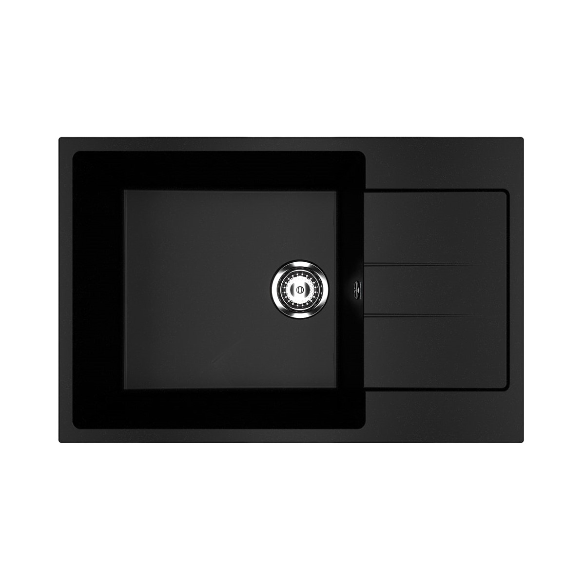 Кухонная мойка Ulgran 76 см U-602-344 ультра-черная 8911₽