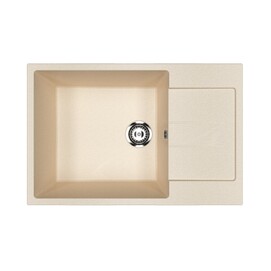 Фото Кухонная мойка Ulgran Classic 76x50 см U-602-328 искусственный мрамор, бежевая