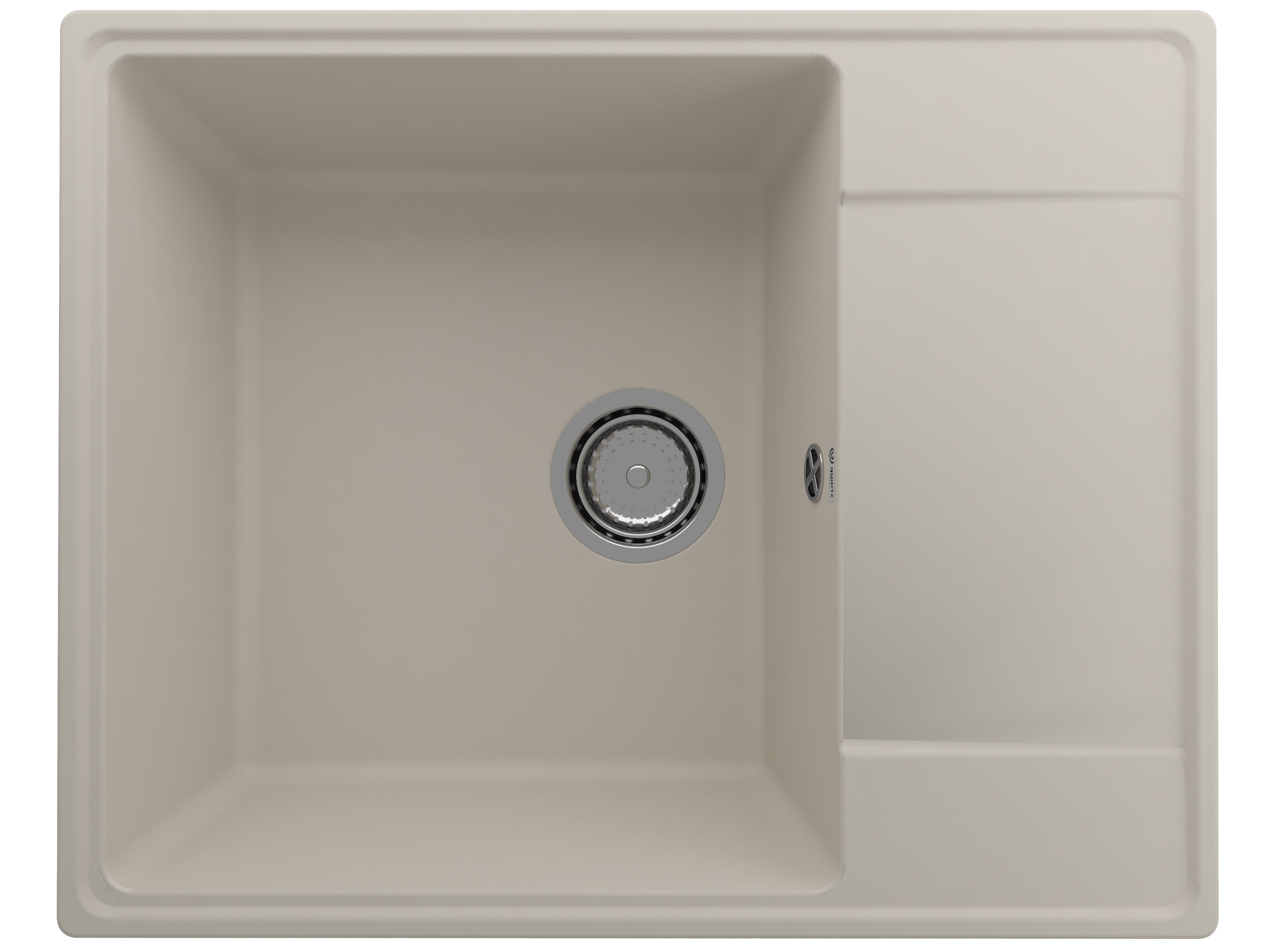 Кухонная мойка Ulgran Quartz 61 см Prima 605-02 бежевая 10849₽