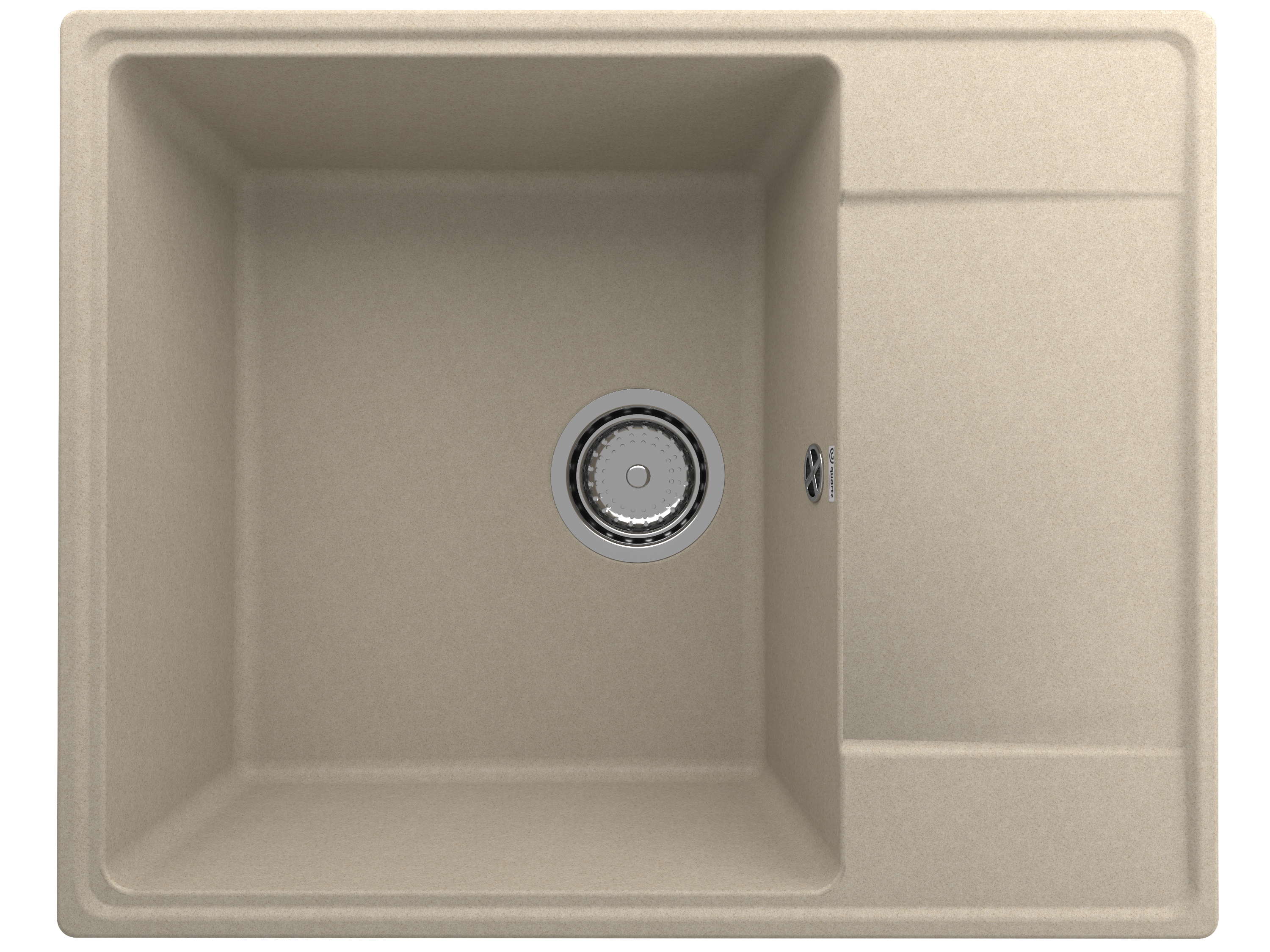 Кухонная мойка Ulgran Quartz 61 см Prima 605-03 бежевая 10849₽