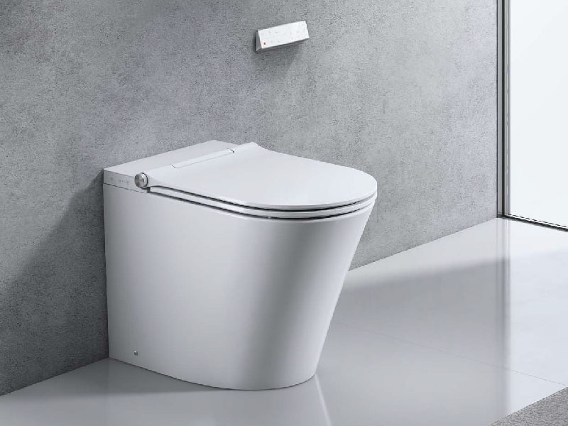 Электронный напольный унитаз Uni-Flow Mi Smart CB1088ZR с крышкой биде и пультом дистанционного управления 128000₽