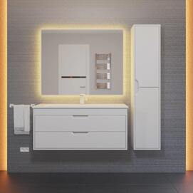 Мебель для ванной комнаты Uperwood Modul 97 см подвесная, белая матовая