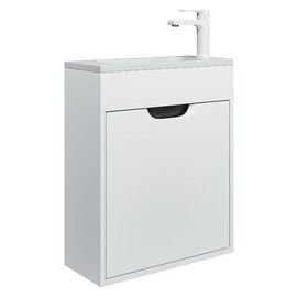 Тумба под раковину Uperwood Modul 50 см 2930205359 подвесная, матовая белая, графит