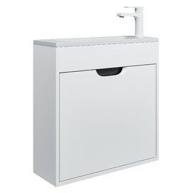 Тумба под раковину Uperwood Modul 60 см 2930205363 подвесная, матовая белая, графит