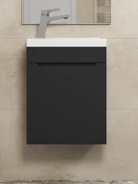 Тумба под раковину Uperwood Tanos 40 см TTanos40B подвесная, черная матовая