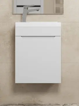 Тумба под раковину Uperwood Tanos 40 см TTanos40W подвесная, белая матовая