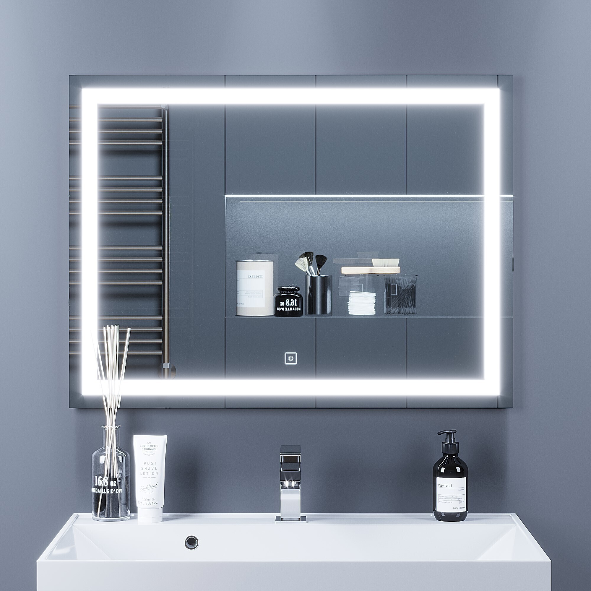 Зеркало с подсветкой Uperwood Tanos 80 см 291020222, цвет белый - фото 2