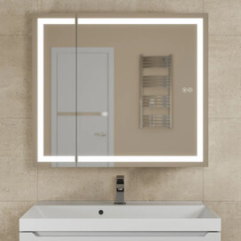 Зеркальный шкаф с подсветкой Uperwood Tanos 80 см ZTanos80w белый