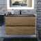 Фото Мебель для ванной комнаты Uperwood Upd Barsa 80 см подвесная, черная с коричневым 2