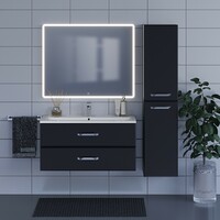 Мебель для ванной комнаты Uperwood Upd Foster 100 см подвесная, черная