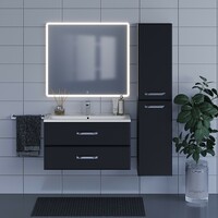 Мебель для ванной комнаты Uperwood Upd Foster 90 см подвесная, черная