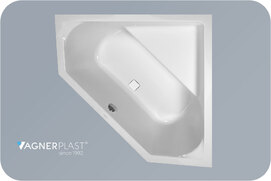 Акриловая ванна Vagnerplast Cavallo 140x140 см VPBA140CAV3X-04 угловая, с сиденьем, белая