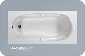 Акриловая ванна Vagnerplast Kleopatra 160x70 см VPBA167KLE2X-04 пристенная, белая