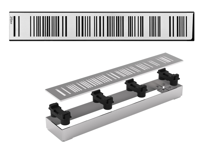 Решетка для душевого трапа Valsir Barcode 30 см VS0701973 хром