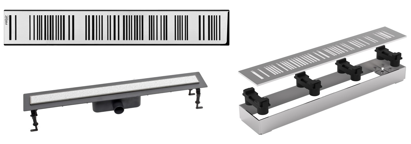 Душевой трап с решеткой Valsir Barcode 70 см KIT BARCODE 700 хром