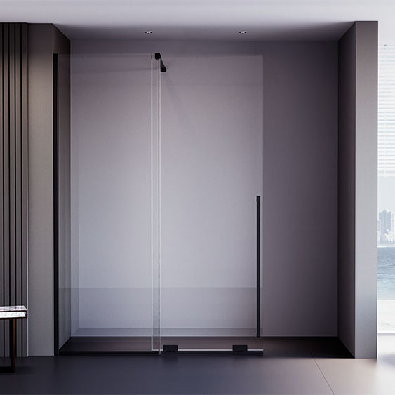 Душевая перегородка Veconi 120x200 PTDW-50B-120-01-C4 стекло прозрачное профиль черный матовый 44404₽