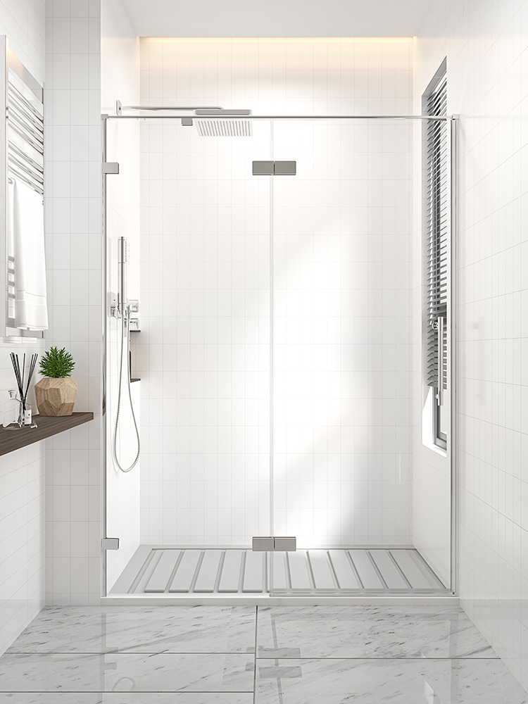 Душевая дверь Veconi Premium Trento 130x200 Alassio CH AL-130-00-CH-C4 стекло прозрачное, профиль хром