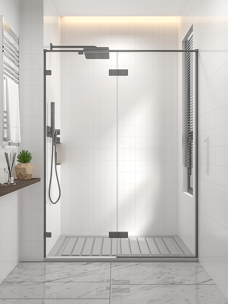 Душевая дверь Veconi Premium Trento 150x200 Alassio GR AL-150-00-GR-C4 стекло прозрачное, профиль графит