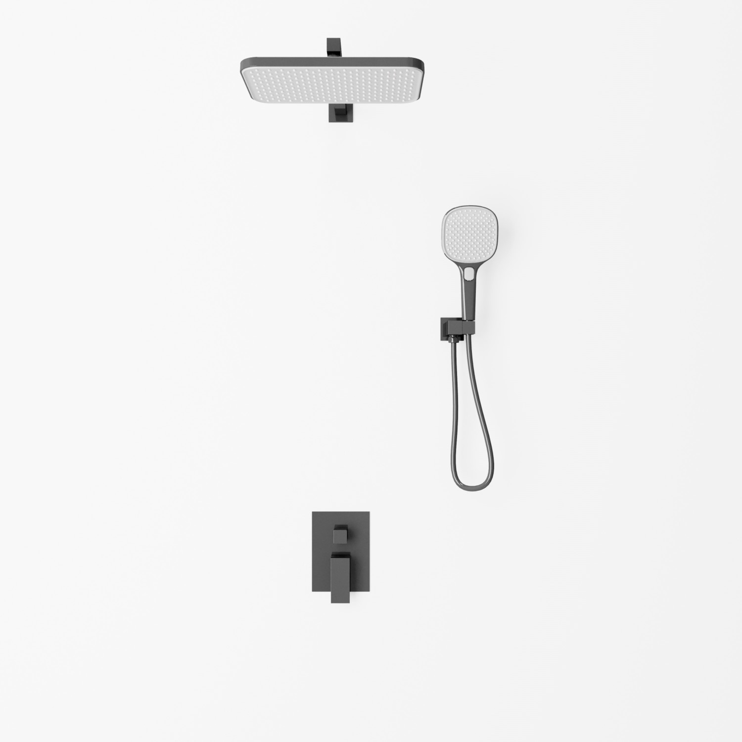 Встраиваемая душевая система Veconi Avella AV-410-B-C4 без излива чёрная матовая 32699₽