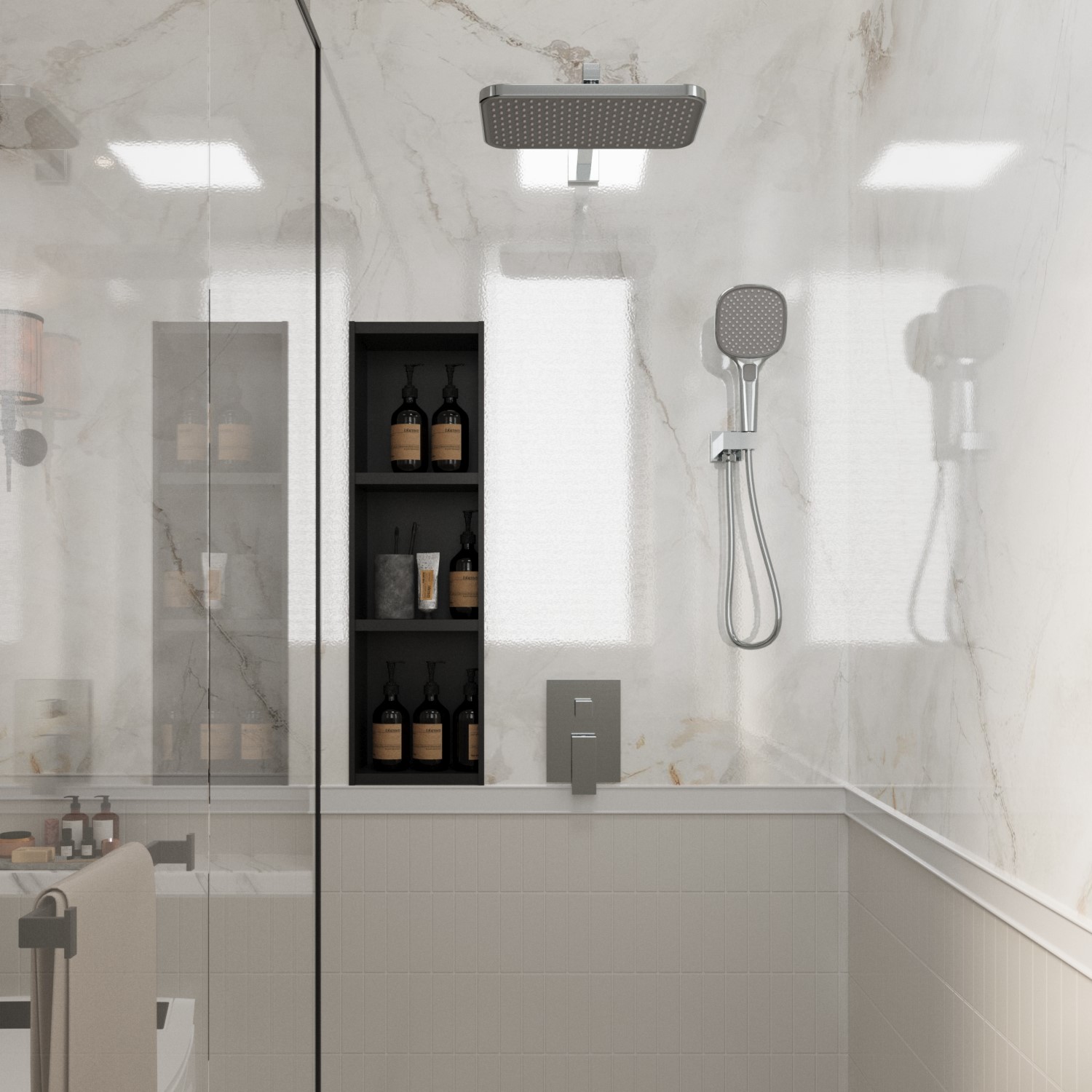 Встраиваемая душевая система Veconi Avella AV-410-C-C4 без излива хром глянцевый 22988₽