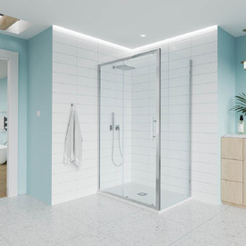 Душевой уголок Veconi Evo 110x110 E1-SP-CH-110110-01-C9 стекло прозрачное, профиль хром, без поддона