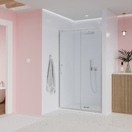 Душевая дверь в нишу Veconi Evo 170x195 E1-CH-170-01-C9 стекло прозрачное, профиль хром