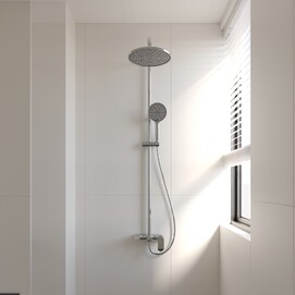 Душевая стойка Veconi Ferri FE-110-C-C4 с изливом, хром глянцевый