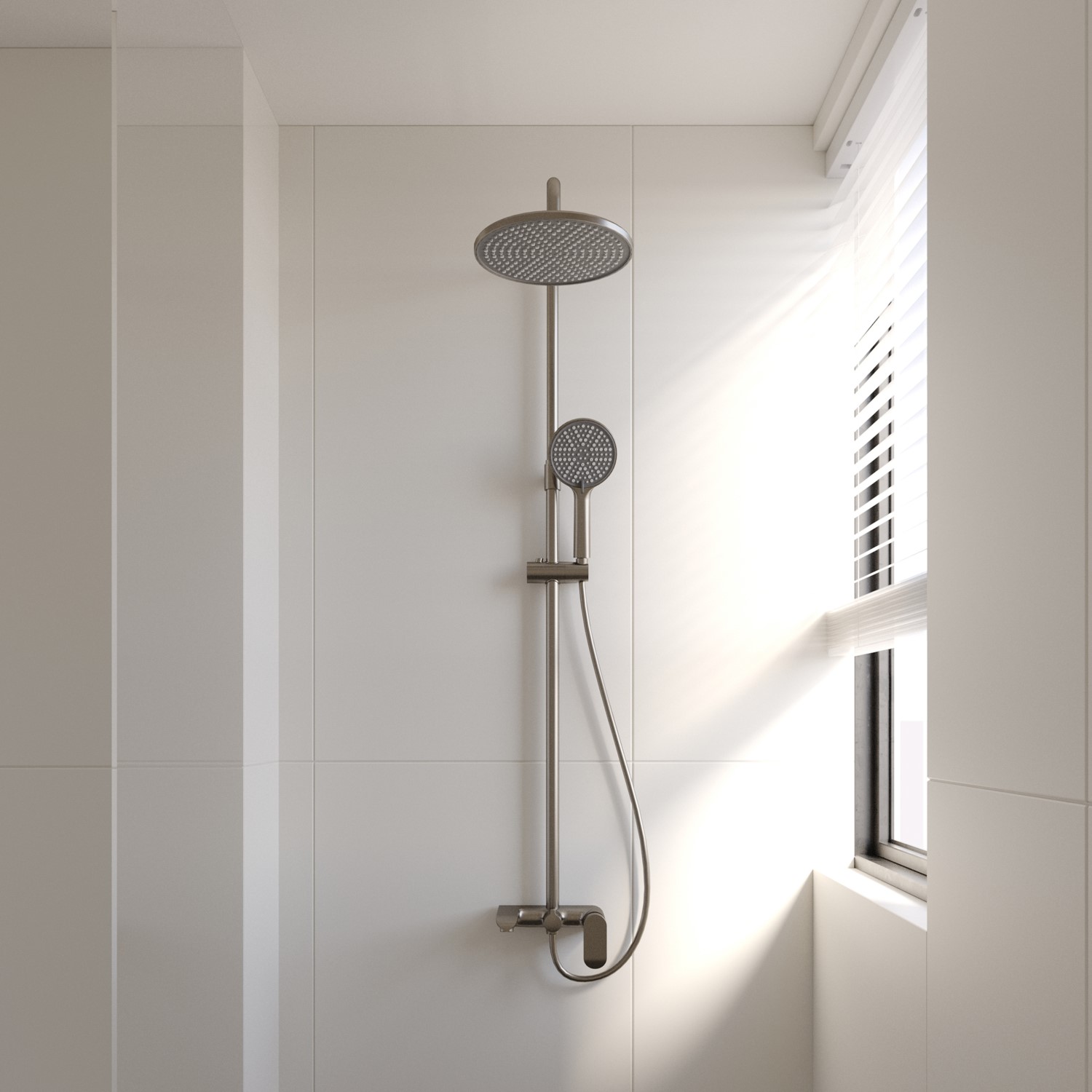 Душевая стойка Veconi Ferri FE-110-GR-C4 с изливом графит брашированный 24021₽