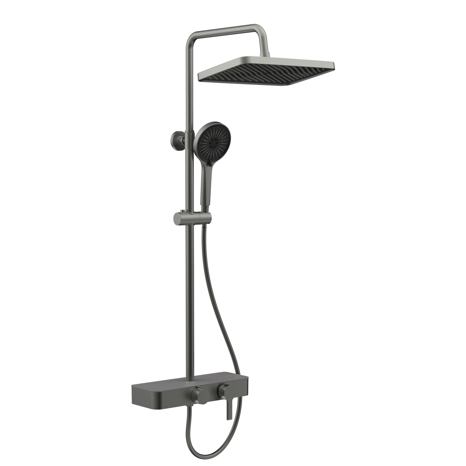 Душевая стойка Veconi Fossa FO-210-GR-C4 без излива графит брашированный 35464₽