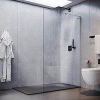 Душевые перегородки Veconi Korato 80x200 KR77-80-01-C8 стекло прозрачное, профиль хром